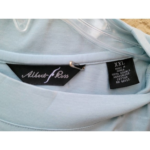 Albert Ross Men XXL Big and Tall Short Sleeve Light Blue Shirt - Picture 5 of 7